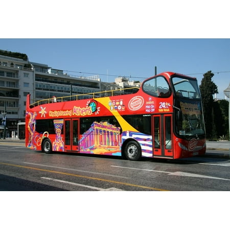Canvas Print Landmark Europe Tour Bus Athens Greece Travel Stretched Canvas 10 x