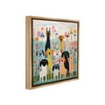 thumbnail image 4 of Stupell Industries Patterned Dogs in Yard Animals & Insects Painting Brown Floater Framed Canvas Art Print Wall Art, 18 x 18, 4 of 10