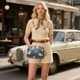 thumbnail image 6 of FORMRS Women Crossbody Purse with Chain Strap Vegan Leather Shoulder Handbag, Blue Capybaras, 6 of 7