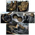 thumbnail image 2 of Renewold Deer Camo Hunting Forest Car Seat Cover Full Set for Women Men, with Cup Coasters Steering Wheel Protector Handbrake Cover Gear Shift Knob Cover Headrest Cover Auto Decoration, Pack of 11, 2 of 7