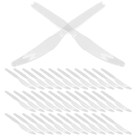 SEWCHICS Disposable Transparent Plastic Cutters for Dining Parties and Gatherings, 2 Sets, Kitchen and Tableware Accessories