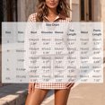 thumbnail image 3 of Women's 2 Piece Plaid Outfits Long Sleeve Collar V Neck Sweatshirt and Drawstring Mini Skirt Lounge Sets Casual Fall Winter Tracksuit Matching Set Brown, 3 of 7