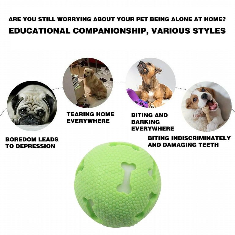 Dikeiuta Dog Ball For Dogs 2.75" Interactive Dog Toys Squeaky Dog Balls