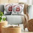 thumbnail image 5 of Ambesonne Fitness Throw Pillow Cover 2 Pack, Vintage Gym Emblem, 18", Red White Grey, 5 of 5