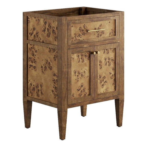 Modway Elysian 24" Modern Wood Bathroom Vanity Cabinet in Brown