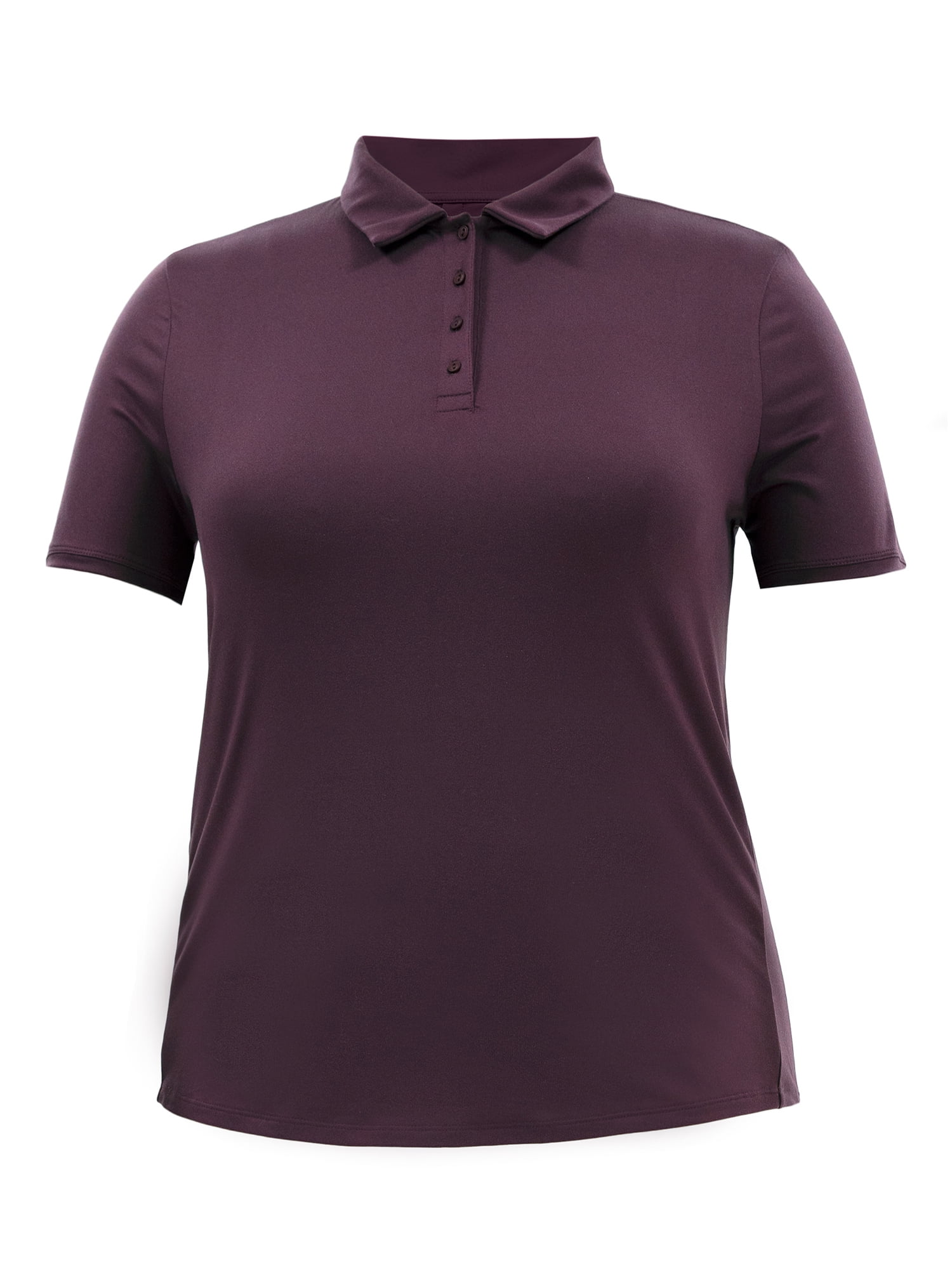 Athletic Works Women's Plus Active Short Sleeve Lightweight Polo Shirt, size 1X-4X