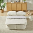 thumbnail image 5 of MAYEERTY Convertible Plush Sofa Bed, Modern Folding Compression Sleeper Couch for Living Room, 75*41*26"Cream, 5 of 16