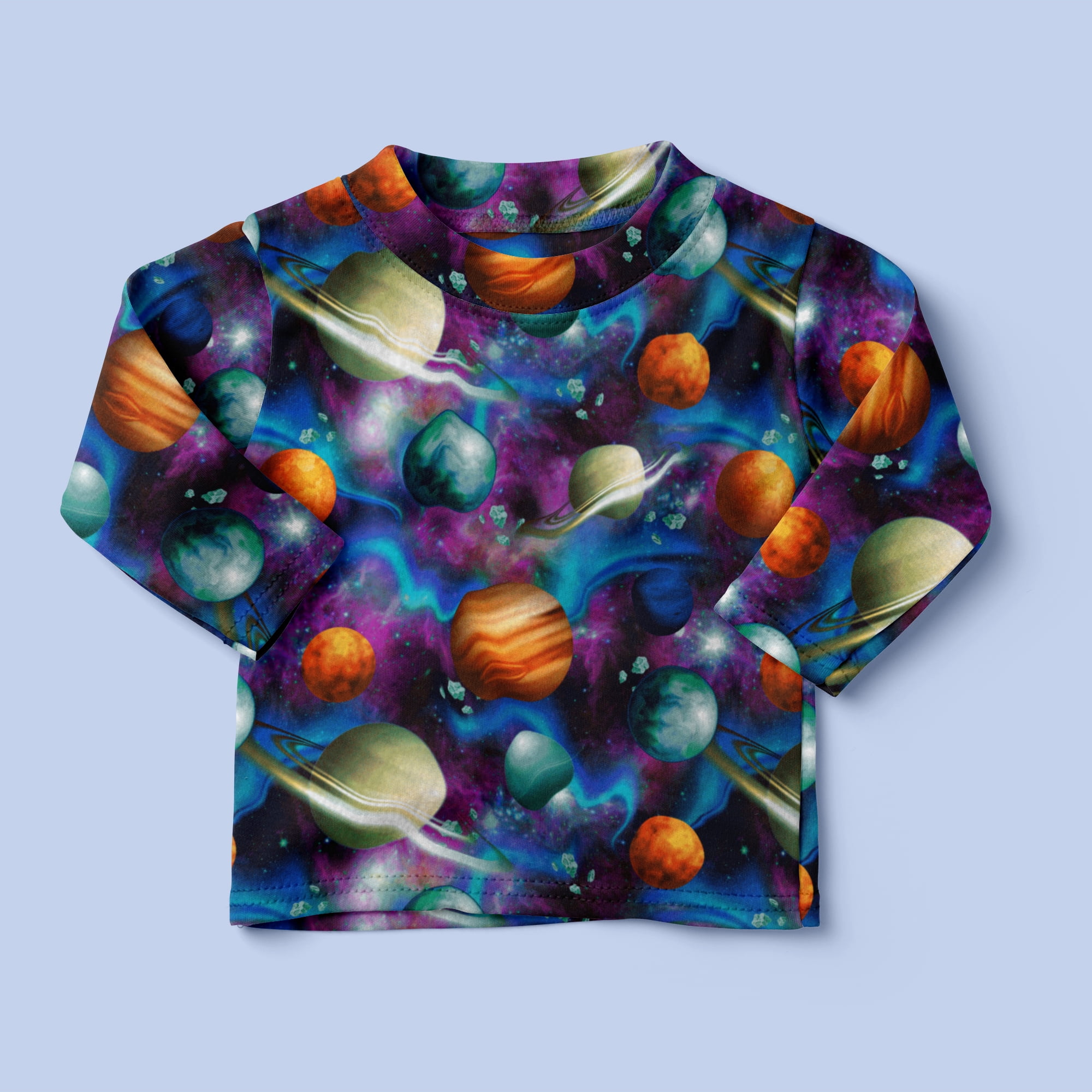Mainstays 1.5 Yards 100% Cotton Light-weight Flannel Aurora Space, Multi-color, 42" Wide for Crafts