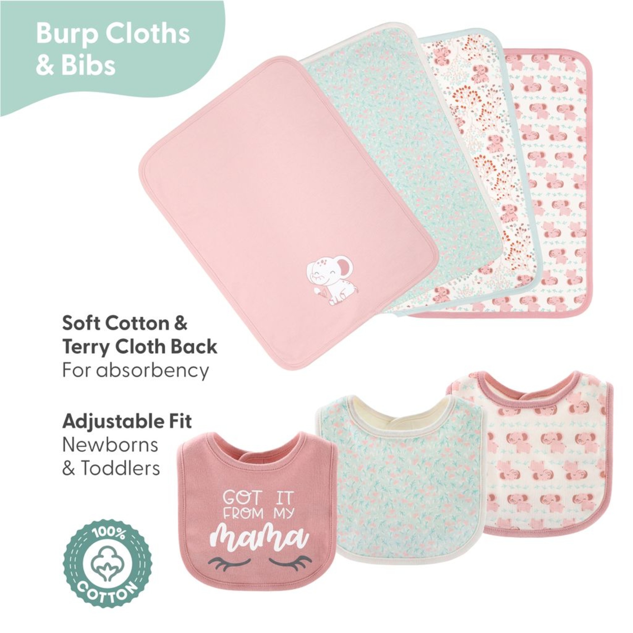 Peanutshell Baby Girl Pink Floral Layette Gift Set 30pc photo 5