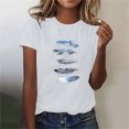 thumbnail image 2 of Tops Cortos para las Mujeres Cuello en V Impreso Manga Corta Top Casual, Camiseta de Baile sin Mangas para las Mujeres, 2 of 4