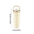 thumbnail image 3 of AuroraX 24 oz Water Bottles with Handle,Stainless Steel Insulated Vacuum Locking Coffee Thermoses,Double Wall Leakproof Portable Tumblers(Beige), 3 of 6