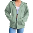 thumbnail image 2 of Chaqueta con capucha Sunnimix Mezcla de Algodón Verde 2XL, 2 of 7