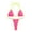 Hot Pink, variant on One Piece Swimsuit Women Trendy Split Solid Relaxed Daily Bikini Swimwear,Sizes S-L