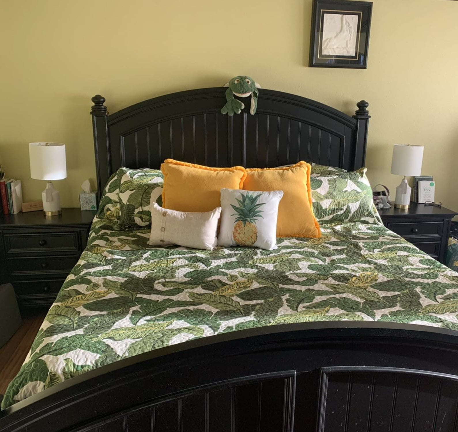 Lush Decor Tropical Paradise Reversible Quilt, King, Green, 5-Pc Set