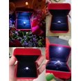 thumbnail image 3 of (Red) Velvet Ring Box with LED Light Ring Box for Wedding, Proposal, Engagement, 3 of 5