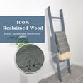 thumbnail image 5 of BARNWOODUSA Throw Blanket Ladder – Fully Assembled Reclaimed Wood – Rustic Decorative Ladder for Towels, Quilts, & More – Perfect Decor for Bathroom, Porch, or Living Room,5-Foot Slate Blue, 5 of 16