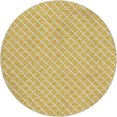 thumbnail image 2 of Addison Rugs Dream Shag Premium Machine Washable Transitional Lattice Gold Round Rug, 8' x 8', 2 of 8