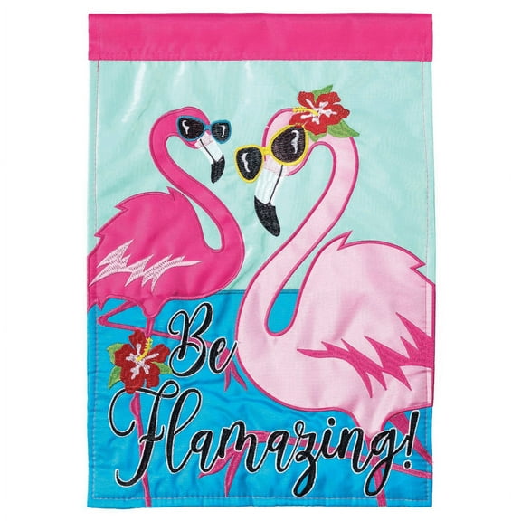 Be Flamazing Bright Pink 19 x 7 Large Polyester Outdoor Hanging Garden Flag