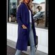 thumbnail image 5 of Cárdigan Holgado de Punto Abierto para Mujer, Informal, de Larga, Drapeado, con Bolsillos, Chaqueta Larga, Suéter. Azul XXL, 5 of 7