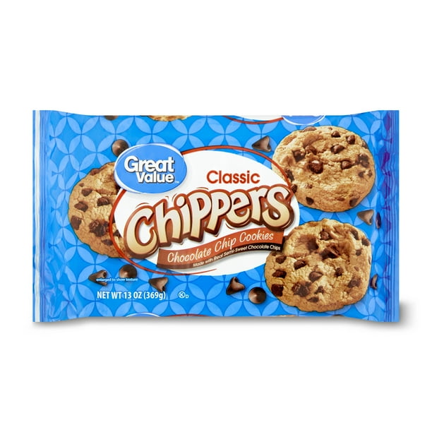 Great Value Classic Chippers Chocolate Chip Cookies, 13 oz