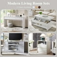 thumbnail image 7 of wow97e Modern Console Table for Entryway, 63" Long Entryway Table with 3 Drawer, Curved Profile Design, Sofa Table Behind Couch for Living Room, Hallway, 7 of 7