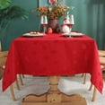 thumbnail image 4 of Christmas Tablecloth Rectangle, Jacquard Table Cloth Spillproof and Wrinkle Resistant with Christmas Tree Patterns for Dining Room & Holiday Decoration, 4 of 7