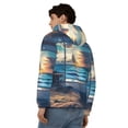 thumbnail image 4 of Honeii Ocean View Bedroom Print Hoodies for Men, Pullover & Full Zip, Breathable Zip up Hoodie, Sweatshirt-Small, 4 of 5