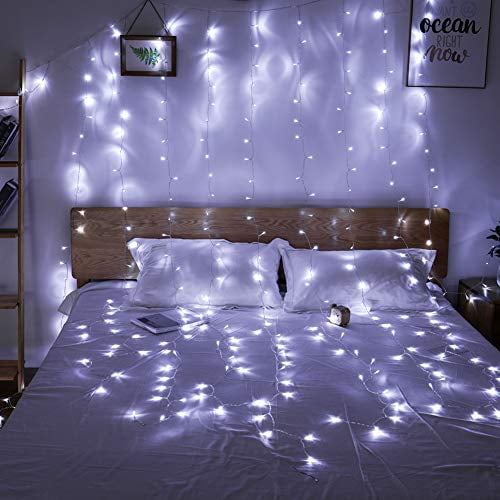 Twinkle Star 300 LED Window Curtain String Light Outdoor Indoor Wall Decorations 