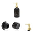 thumbnail image 5 of Unique Bargains 1 Pc Reusable Cylinder Marble Soap Dispenser 13.53oz Black, 5 of 6