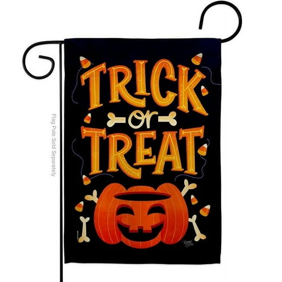 Breeze Decor G162106-BO 13 x 18.5 in. Happy Pumpkin Garden Flag with Fall Halloween Double-Sided Decorative Vertical Flags House Decoration Banner Yard Gift