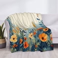 thumbnail image 3 of Fotbe Floral Mountain Landscape Manta de Franela con Estampado, Manta Ultrasuave para Cama, Sofá, Auto, Hipoalergénica y Antibolitas-60"x50", 3 of 6