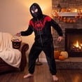 thumbnail image 5 of Full Face Masked Zip Hoodie, Spider Web Printed Hooded Sweatshirt Cosplay Costume Jacket for Boys Girls, 5 of 7