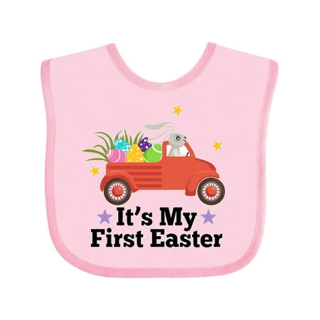 

Inktastic First Easter Bunny Egg Truck Gift Baby Boy or Baby Girl Bib