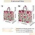 thumbnail image 2 of FORMRS Womens Corduroy Tote Bag Crossbody Shoulder Handbag with Pocket, Pink Flowers, 2 of 7