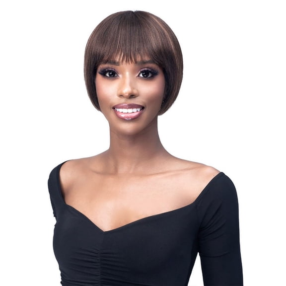 Bobbi Boss Lyra 100% Human Hair Stunna Series Wig MH1502 Human Hair Wigs / Color: DARK RED