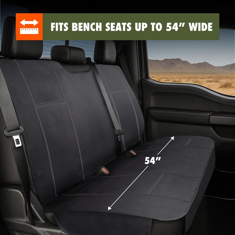 Ozark Trail Heavy Duty Rear Bench Seat Cover, Black photo 4