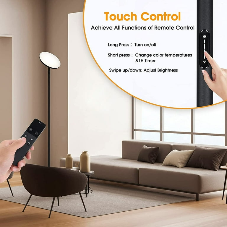 Floor Lamp with Remote Control,Bright Floor Lamps for Living Room