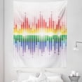 thumbnail image 1 of Music Tapestry, Rainbow Digital Style Equalizer Amplifier Recording Equipment Night Club Disco Theme, Fabric Wall Hanging Decor for Bedroom Living Room Dorm, 5 Sizes, Multicolor, by Ambesonne, 1 of 1