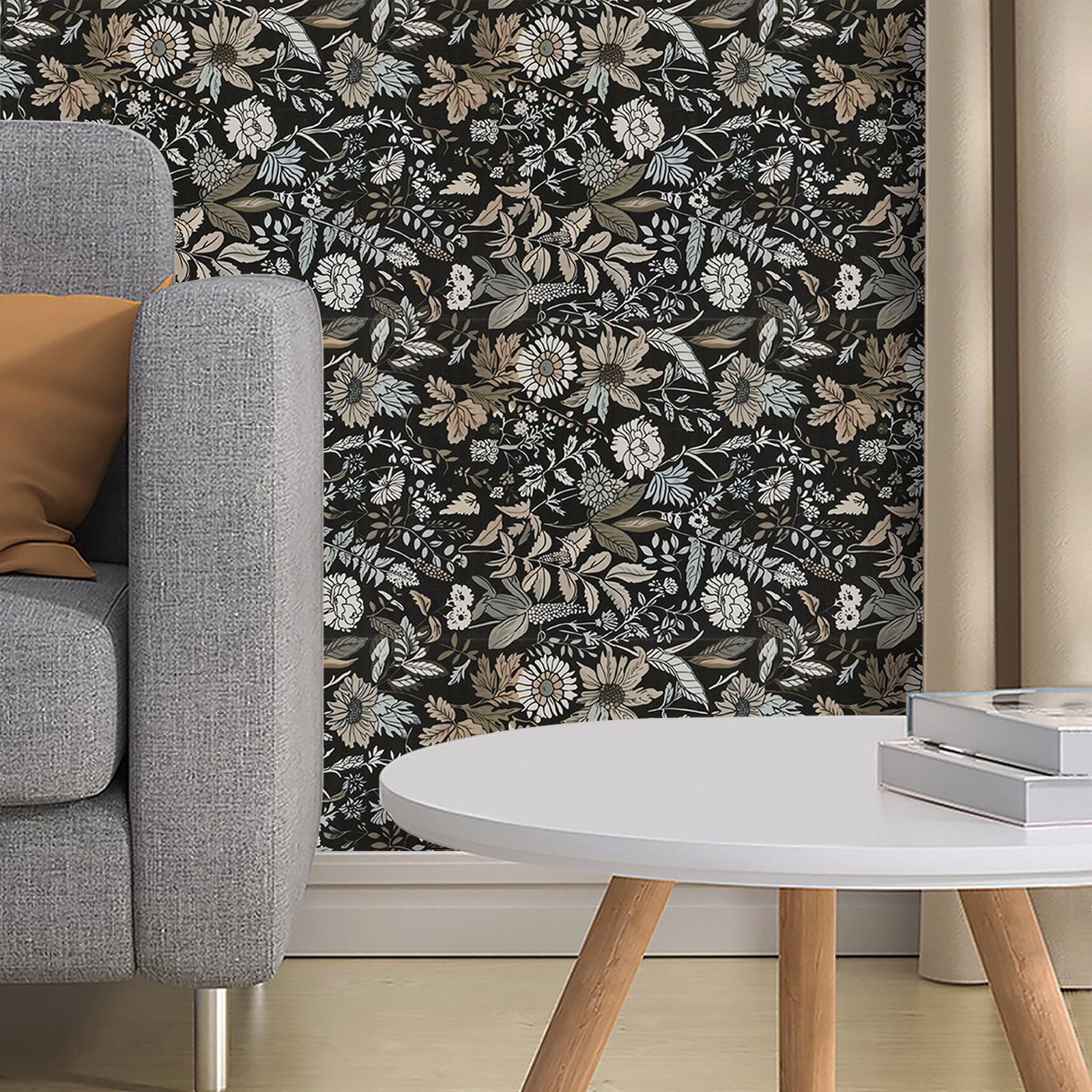 (2 pack) Abyssaly Peel and Stick Wallpaper Floral Wallpaper 17.7" x 118"Removable Self-Adhesive Paper Wall Covering Shelf Drawer Liner Vinyl Roll For Kitchen Bedroom