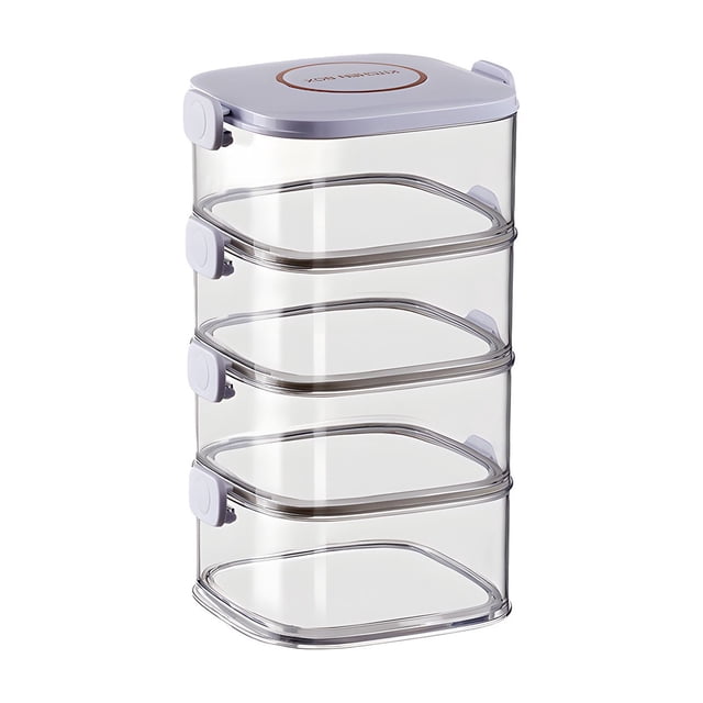 Spice Organizer Storage Box,ABS Transparent Seasoning Jar,Sealed Pepper Condiments Container,Detachable Stackable Structure,Compact Lightweight Portable Organizer,Kitchen Home Storage Box