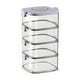 thumbnail image 2 of Organizador de Especias Blanco Abs - 5 Frascos Apilables y Herméticos para Condimentos, Cajas de Almacenamiento de Cocina Transparentes para Especias, Base de 11,5 X 9,8 Cm, 2 of 6