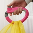 thumbnail image 5 of 2 Pcs Portable Vegetable Lifter Large Load Open And Close Type Lifting Ring Portable Device Bag Carrier D-type Lifter Shopping Bag, Red, 5 of 5