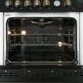 thumbnail image 4 of Giovanni 30-inch Gas Range Black & Antique Brass Design, 5 Burners 67,000 BTU, 4.32 cu.ft. Convection Oven, 4 of 5