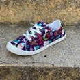 thumbnail image 4 of Odeerbi Reduced Christmas Canvas Sneakers For Women Comfortable Casual Shoes Lightweight Canvas Cloth Shoes Purple, 4 of 9