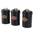 thumbnail image 1 of Kitchen Canister Set, 3PCS Kitchen Food Jars with Lids & Handle, Food Sealing Storage Container for Candy Tea Coffee Storage Canister, Tea Coffee Sugar Canister Set, 1 of 7