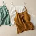thumbnail image 5 of Cqxid525 Camisole Tank Tops for Women Women's Summer Pure Cotton Suspender Vest Women's Cotton Linen Solid Color Base Wear Art Retro Thin Loose Top Vest Suspender Strap, 5 of 5