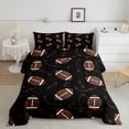 thumbnail image 2 of jejeloiu Brown Rugby Bedding Comforter Set,Sports Theme Twin Comforter Sets,American Ball Bedding Set For Boys Kids,Room Decor Super Cozyation Reversible,3pcs, 2 of 8
