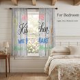 thumbnail image 4 of Colorful Spoon Knife Kitchen Sheer Curtains 72 Inches Long, Rustic Grey Wooden Light Filtering Window Curtains for Living Room/Bedroom, Rod Pocket Voile Sheer Curtain Drapes, 52"W x 72"L, 2 Panels, 4 of 9