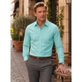 thumbnail image 3 of Mens Solid Long Sleeve Dress Shirts Button Down Shirts Business Casual Shirt for Men Classic Fit XL, 3 of 8