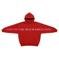 thumbnail image 4 of Drie Y2k Hoodie Womens Oversized Hoodies Sweatshirts Fleece Hooded Pullover Tops Sweaters Casual Comfy Fall Fashion Red,2XL, 4 of 4